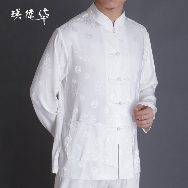 End of 2013 new style clothing men's long sleeve shirt men's clothing improved national dress Chinese clothing men's clothing