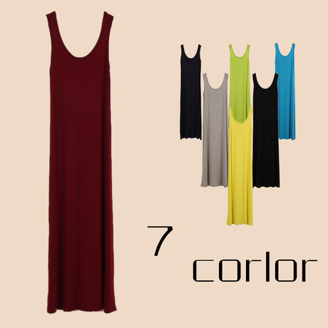 2014春夏新款女连衣裙欧美莫代尔打底裙女吊