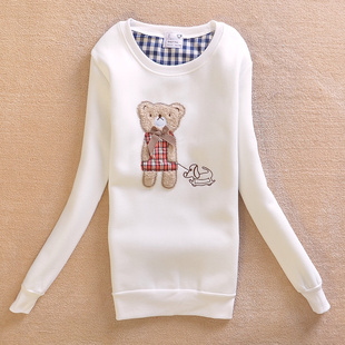 【心跳时光】<em>蘑菇街少女装</em>学生圆领无帽卫衣女