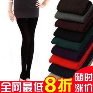  秋冬季加绒加厚打底裤女士大码显瘦铅笔裤抓绒保暖裤女裤子 裤