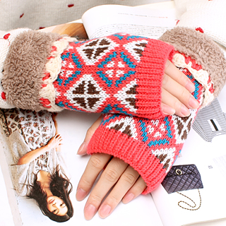 加厚毛绒手套...