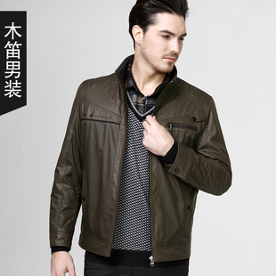  冬装木笛男装棉衣中年男士商务休闲加棉加厚外套男款棉服