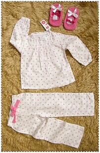  外贸原单出口正品儿童睡衣女童春秋女孩长袖睡衣小孩家居服批发
