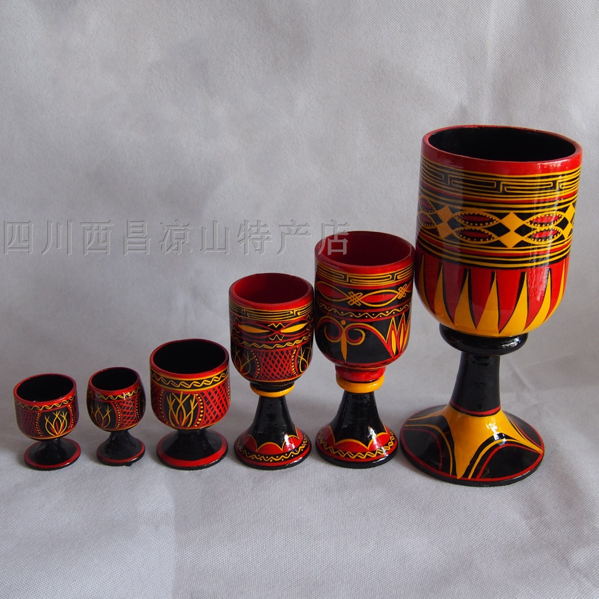 四川西昌凉山特产彝族漆器原木高脚酒杯特色手工艺品文玩酒具摆件在类目 特色手工艺, 地区民间特色手工艺, 漆器中 - 来自Buy2taobao.com提供专业的淘宝代购服务