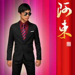  男士新郎礼服西服套装 韩版修身男西装时尚休闲AS0167