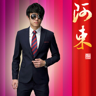  男士新郎礼服西服套装 韩版修身男西装时尚休闲AS0215