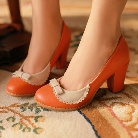 韩国上脚单鞋裸色...