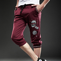 运动卫裤<em>男士马裤韩版</em>七分裤男夏装针织裤休闲