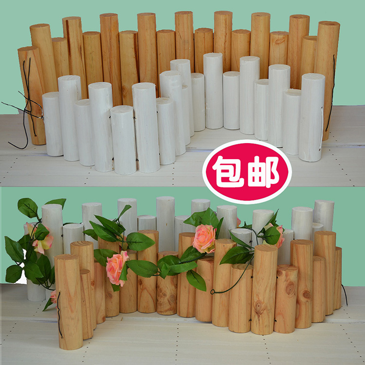 田园风格木桩 白色木桩 原木清漆木桩木篱笆木栅栏护栏摄影道具|ruв категории доставка цветов/цветок моделирования/растения садоводства, садовых принадлежностей, большой забор/забор - от Buy2taobao.com для оказания профессиональной услуги покупки агента Taobao