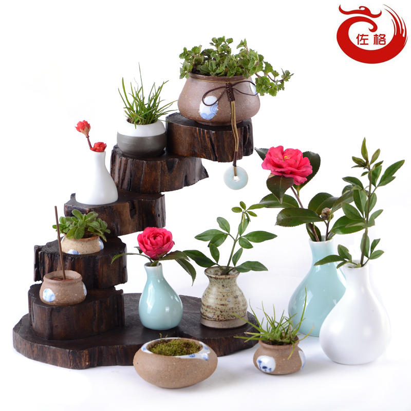 佐格茶具 手工陶瓷 陶土小花瓶 茶道小花器 花插 个性摆件小花器 佐格茶具 手工陶瓷 陶土小花瓶 茶道小花器 花插 个性摆件小花器