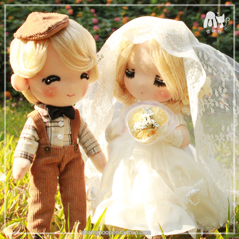 雪朴朴手工布艺『only』复古婚礼婚纱结婚布偶玩偶 DIY娃娃材料包|ruв категории домашний ткань, швейная diy материалов, инструментов и готовой продукции, швейная diy материалов костюм - от Buy2taobao.com для оказания профессиональной услуги покупки агента Taobao
