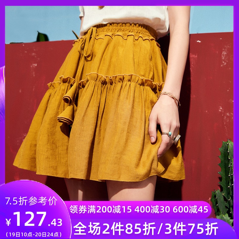 阿卡土耳其系列2019夏新款复古百褶a字裙短款宽松半身裙木耳边|ruв категории Женская одежда, юбка - от Buy2taobao.com для оказания профессиональной услуги покупки агента Taobao