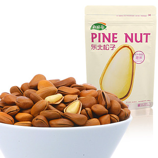  【新农哥】坚果零食 东北特产 野生开口手剥红松子188g 新