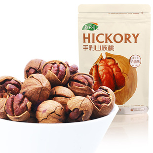  【新农哥】坚果零食临安特产山核桃奶油手剥小核桃218gx2包邮特价