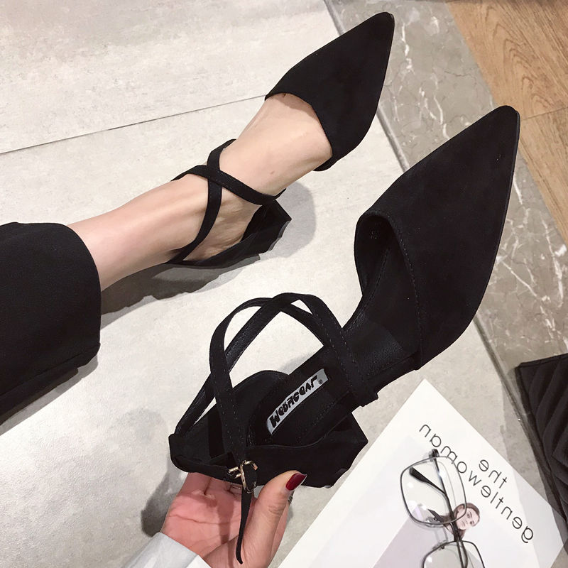 Women in heels 2019 new pattern Spring Suede Versatile Korean Edition sexy lady Pointed shoes With crude Single shoesin the Women's Shoes, Low shoes category - from Buy2taobao.com to provide professional Taobao agent buy service