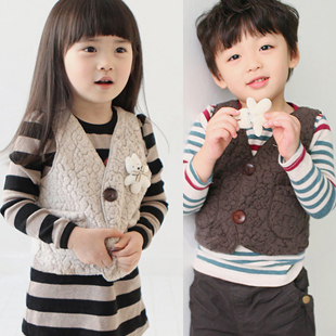  超特价金冠童装男女童 春款韩版双面绒儿童马甲棉背心0203-X93