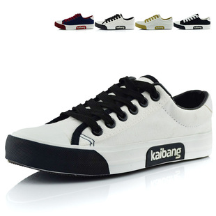  春夏新款男士帆布鞋拼色时尚潮流休闲男鞋韩版低帮鞋男生鞋子
