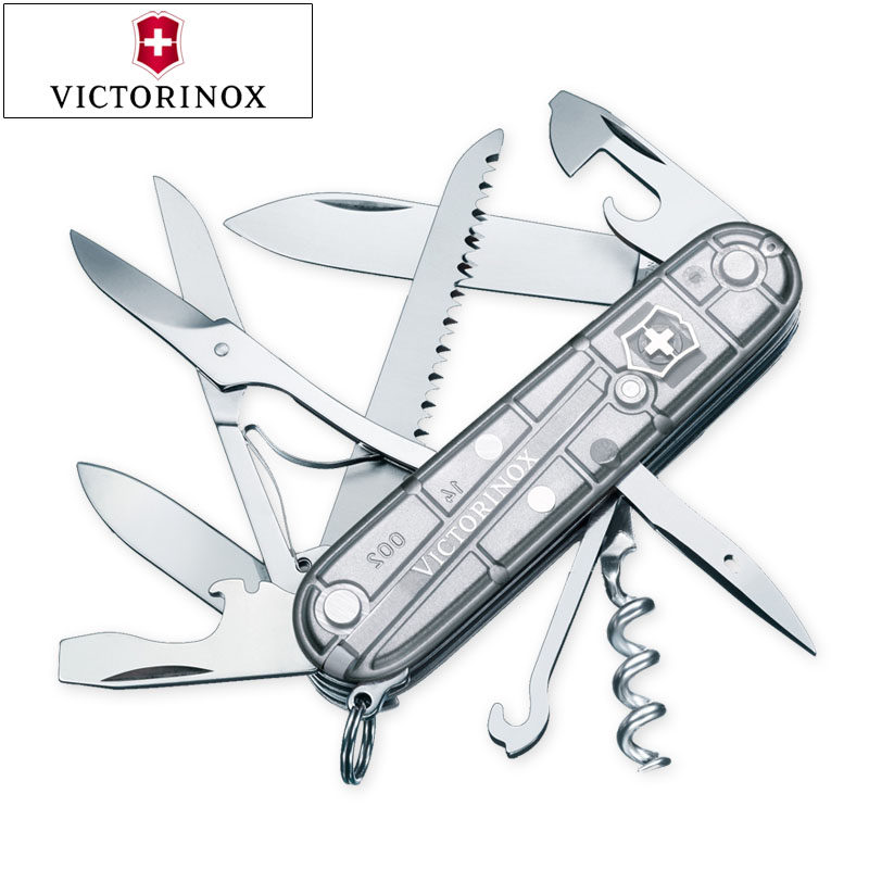 Folding fruit knife Switzerland tool Vickers authentic Switzerland silver Saber 91mm Hunter 1.3713.T7-mail