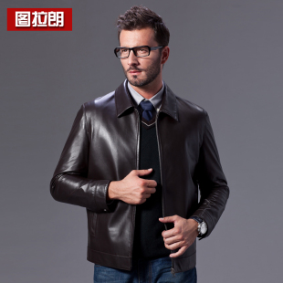  春装 海宁男式皮衣 男士绵羊真皮皮衣 短款真皮夹克男外套 jacket