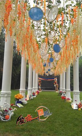 北京爱江山户外婚礼 婚宴酒会鲜花布置 生日P