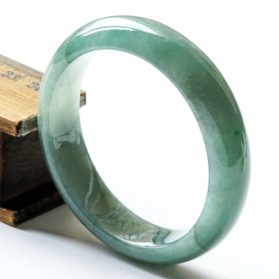  礼尚翠品 翡翠手镯a货老坑特价糯种飘花圆镯 天然特卖玉镯