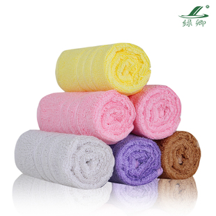  绿卿 竹纤维抗菌毛巾 美容方巾 小方巾 洗脸面巾