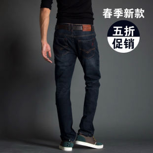  新款男装春装男士牛仔裤男裤子男韩版修身直筒潮休闲长裤大码包邮