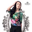 2013夏装新款女100%重磅桑蚕丝衬衣 印花半袖小v领真丝衬衫上衣 2013夏装新款女100%重磅桑蚕丝衬衣 印花半袖小v领真丝衬衫上衣