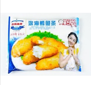 亚洲渔港深海鳕鱼条 kfc专供1080g(36条)鳕鱼脯黄金雪冻品批发