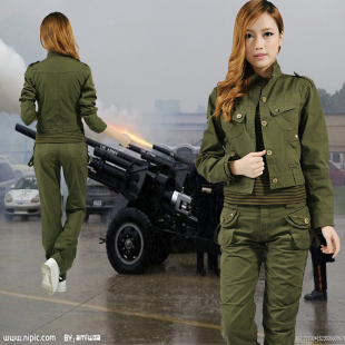 秋款军迷户外军色军装系列休闲迷彩服女士三件