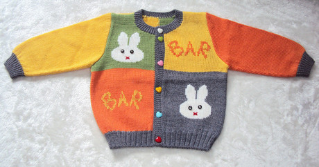 毛衣纯手工编织儿童羊毛线衣三利宝宝毛线衣儿