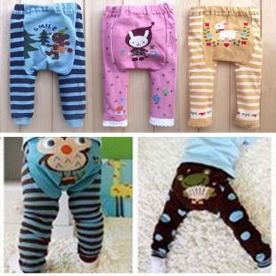  3286 婴儿大PP裤 春秋纯棉裤子 宝宝儿童长裤卡通造型屁屁裤