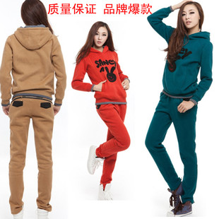  春装新款 品牌运动套装女 大码秋冬卫衣套装休闲套装运动服