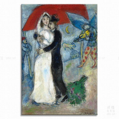 新婚marc chagall 夏加尔 装饰画家居艺术客厅书房卧室餐厅酒吧