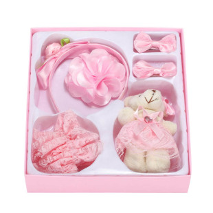  pinkme韩版儿童发饰品套装女童发箍头箍发夹公主礼盒儿童节礼物