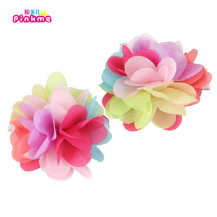  pinkme 韩版儿童粉艳春花公主边夹女童头饰发饰