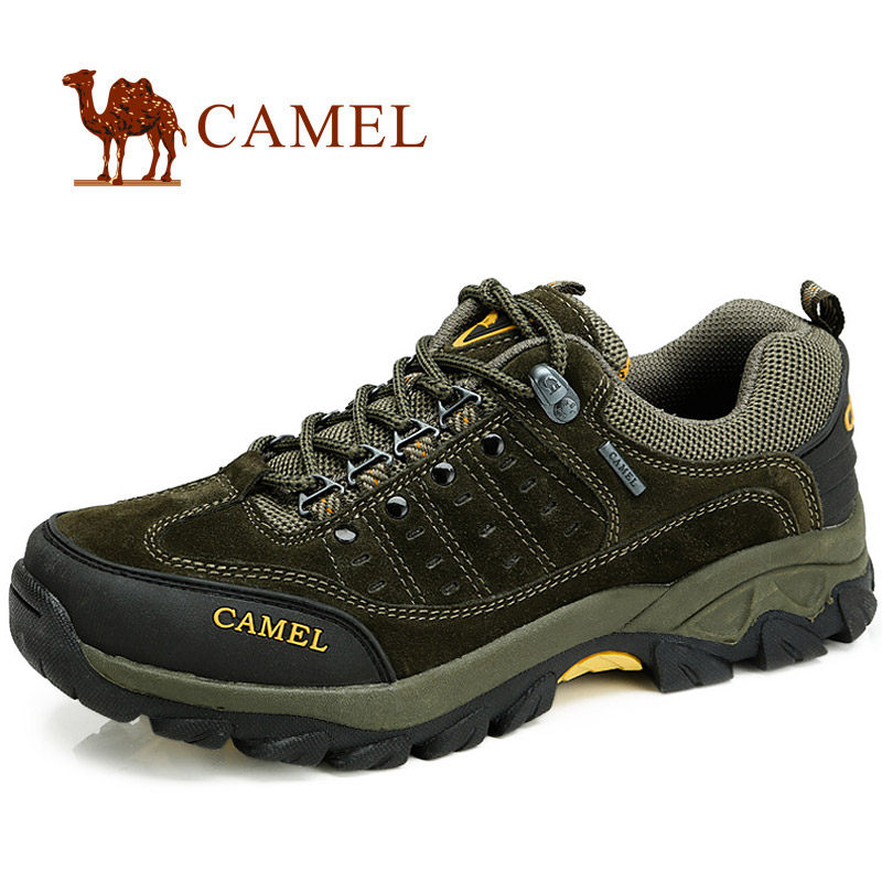 Camel camel trekking shoes genuine leather suede leather outdoor sports men's shoes casual walking shoes