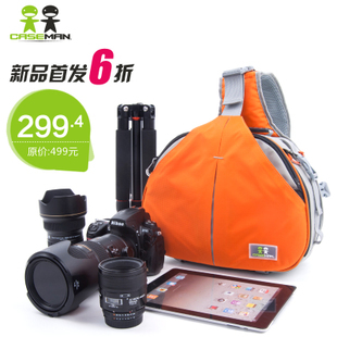  caseman单肩斜跨相机包单反包装IPAD数码包5D3D800摄影包AOS2
