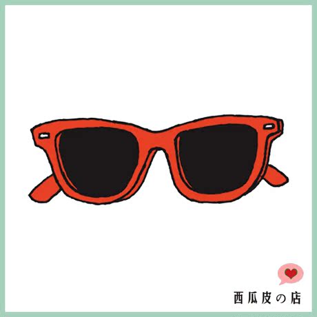 【45全国包邮】西瓜皮の店 创意纹身贴纸 红色