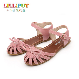  夏季新品 小人国专柜品牌鞋 儿童鞋子 女童凉鞋 包头鞋公主鞋