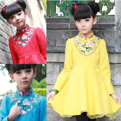 布布发现<em>唐装</em>2013秋冬儿童<em>旗袍女童连衣裙女</em>