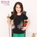 儿童节 时尚小鱼童装 女大童t恤短袖韩版卡通新款 儿童短袖t恤女