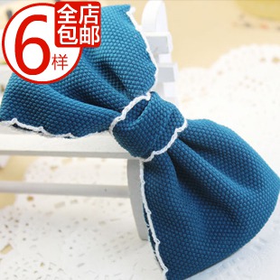 白边蝴蝶结发夹...