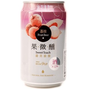  台湾啤酒 进口果啤 果微醺 荔枝味 水果味啤酒 果酒 330ml 新品