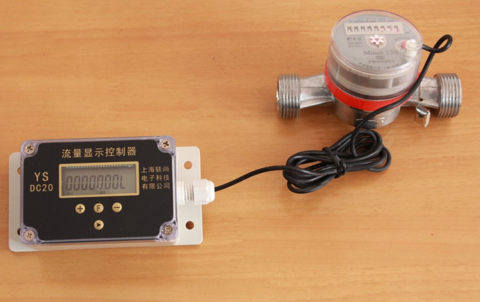 485智能电子远传水表流量显示器连接干簧管发