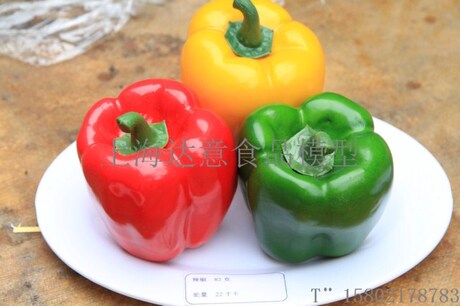 仿真 重型高仿 灯笼辣椒 红黄绿 食品模型 蔬菜模型 1:1蔬菜-淘宝网