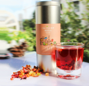  巴黎香榭 水果茶 果味茶 果粒茶 150g 包邮