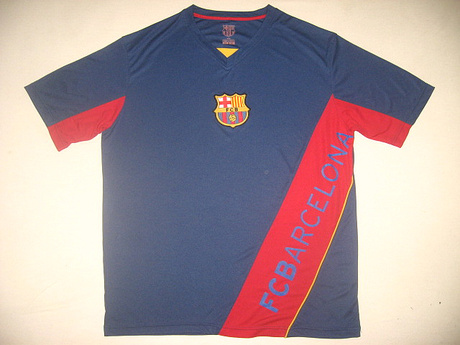 巴萨球衣官方正品印号巴塞罗那短袖球迷T恤巴