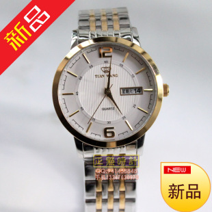  天王表 正品间金色情侣手表GS3604T/DD LS3604T女表复古风格 热款