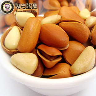  楼兰蜜语 野生开口大颗粒红松子210g 三件包邮 最新货